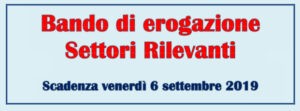 Bando di erogazione Settori Rilevanti