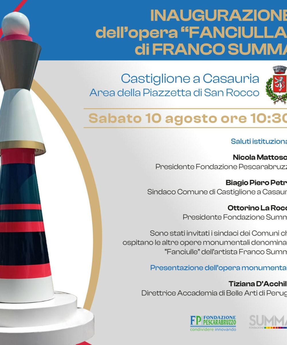 La Fanciulla n. 7 di Franco Summa arriva a Castiglione a Casauria
